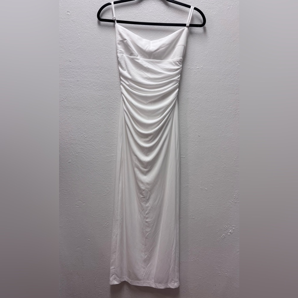 Zara | Elegant White Draped Women's Driss | size S